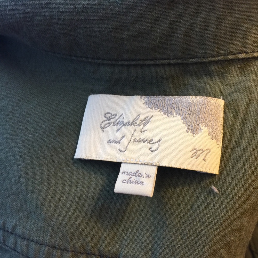 Elizabeth and James Green Army Cargo Jacket - Picture 3 of 8